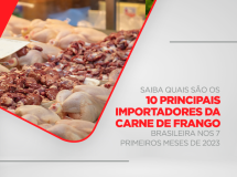 Saiba quais são os 10 principais importadores da carne de frango brasileira nos 7 primeiros meses de 2023